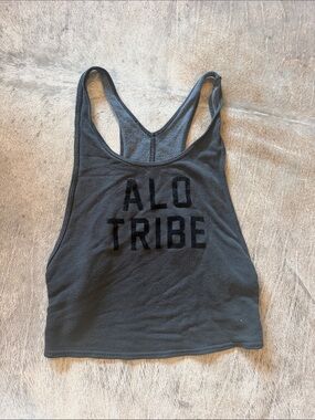 ALO Yoga Black Racerback 'ALO TRIBE' Tank
